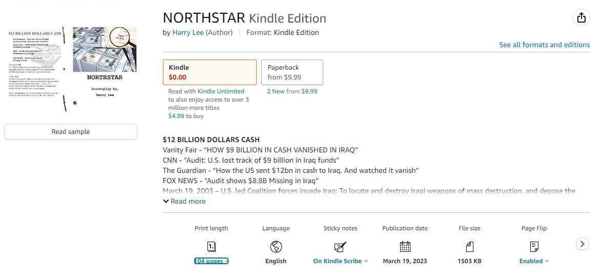 A page of the northstar kindle edition on amazon.