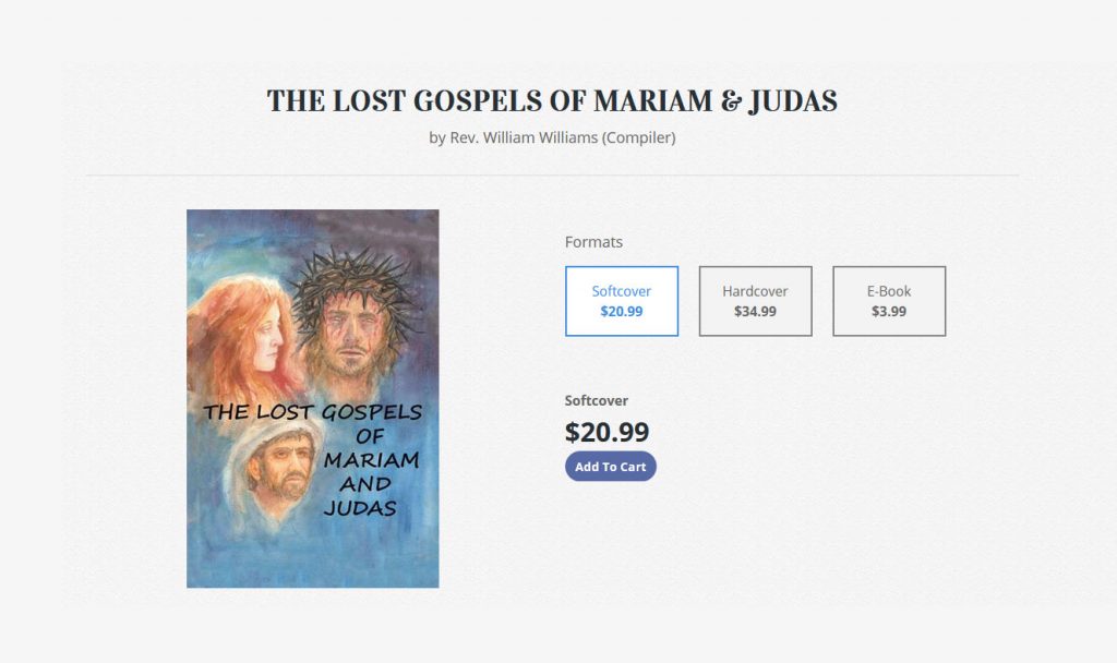 A book about the lost gospels of mariam and judas.