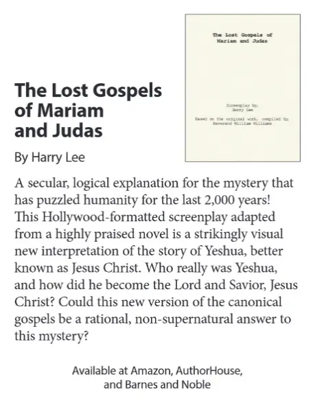 A page from the book, the lost gospels of mariam and judas.